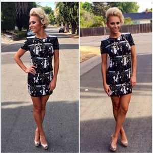 French Connection Sequin Wisteria Lane dress